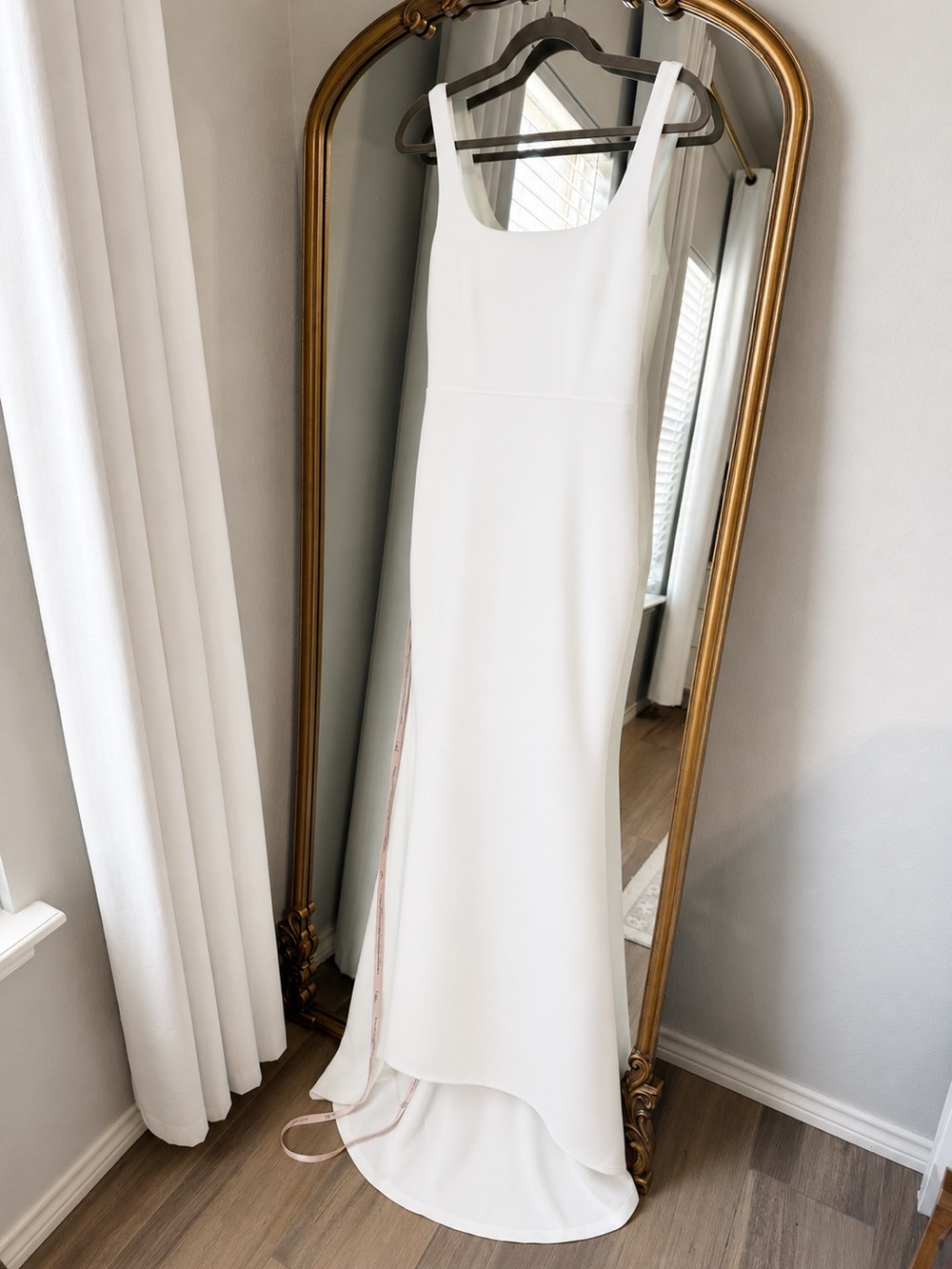 Lulu's White Square-Neck Slip Gown